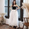 Princess Sweetheart Sleeveless Beading Sash Floor-Length / Long Cascading Ruffles Backless Formal Dresses - Image 3