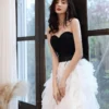 Princess Sweetheart Sleeveless Beading Sash Floor-Length / Long Cascading Ruffles Backless Formal Dresses - Image 5